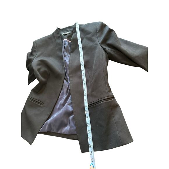 J.Crew Black Stretch Twill Basic Classic Classy Open Going‎ Out Blazer Size 0 - Picture 11 of 11